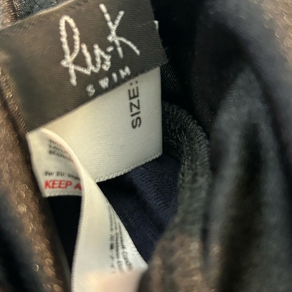 New Ris-k swim black one piece ties in front Small High Rise cheeky - Picture 5 of 6